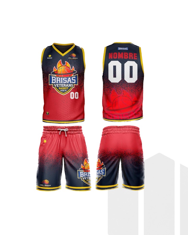 Uniforme de baloncesto BIG3 SPORT, Brisas Veterans Basket